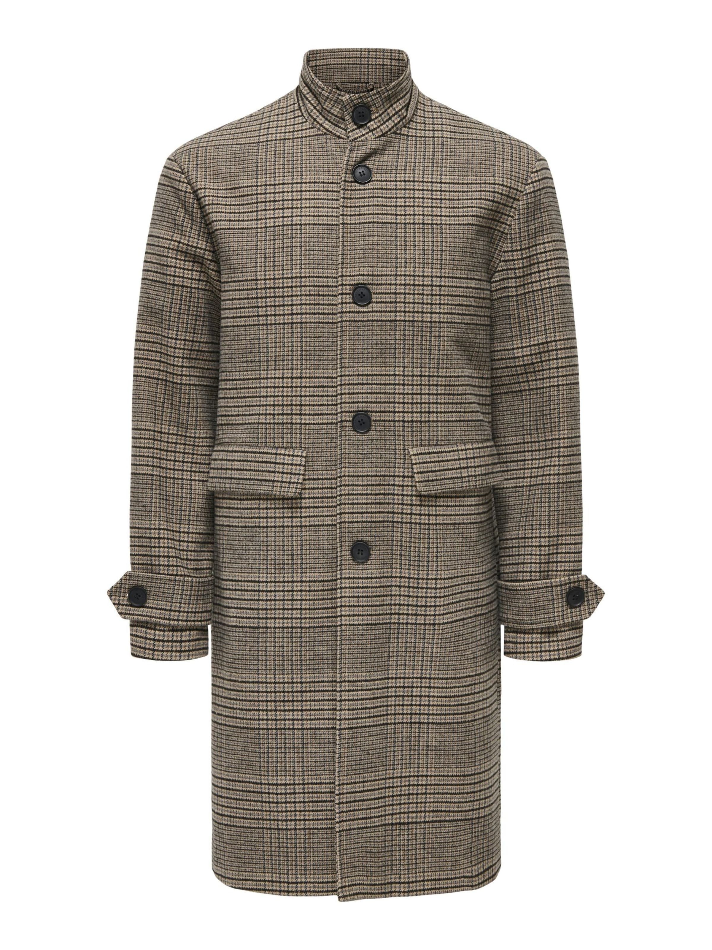 Only & Sons Between-Seasons Coat in Grey: front
