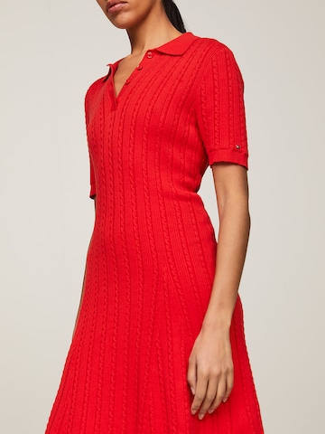 TOMMY HILFIGER Gebreide jurk in Rood