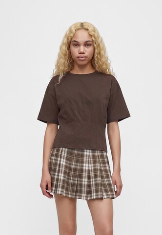 MSCH COPENHAGEN Shirt 'Kadance' in Brown: front