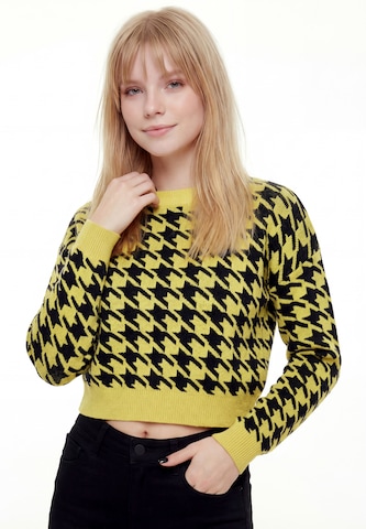 myMo ROCKS Trui in Geel: voorkant