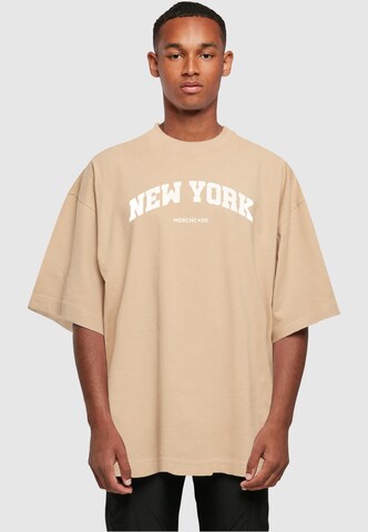 T-Shirt 'New York' Merchcode en beige : devant
