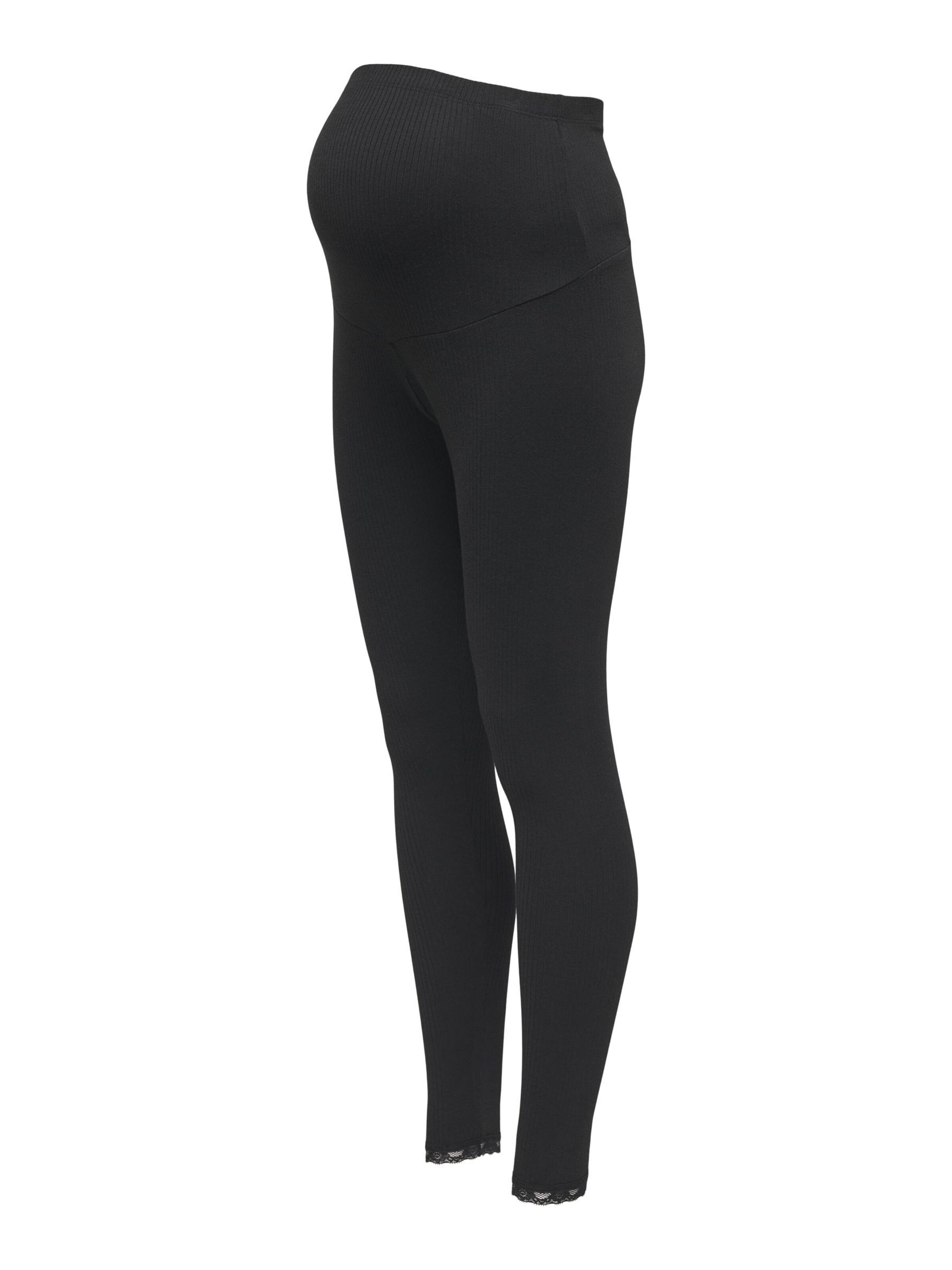 Only Maternity Skinny Leggings 'OLMIpass' in Zwart: voorkant