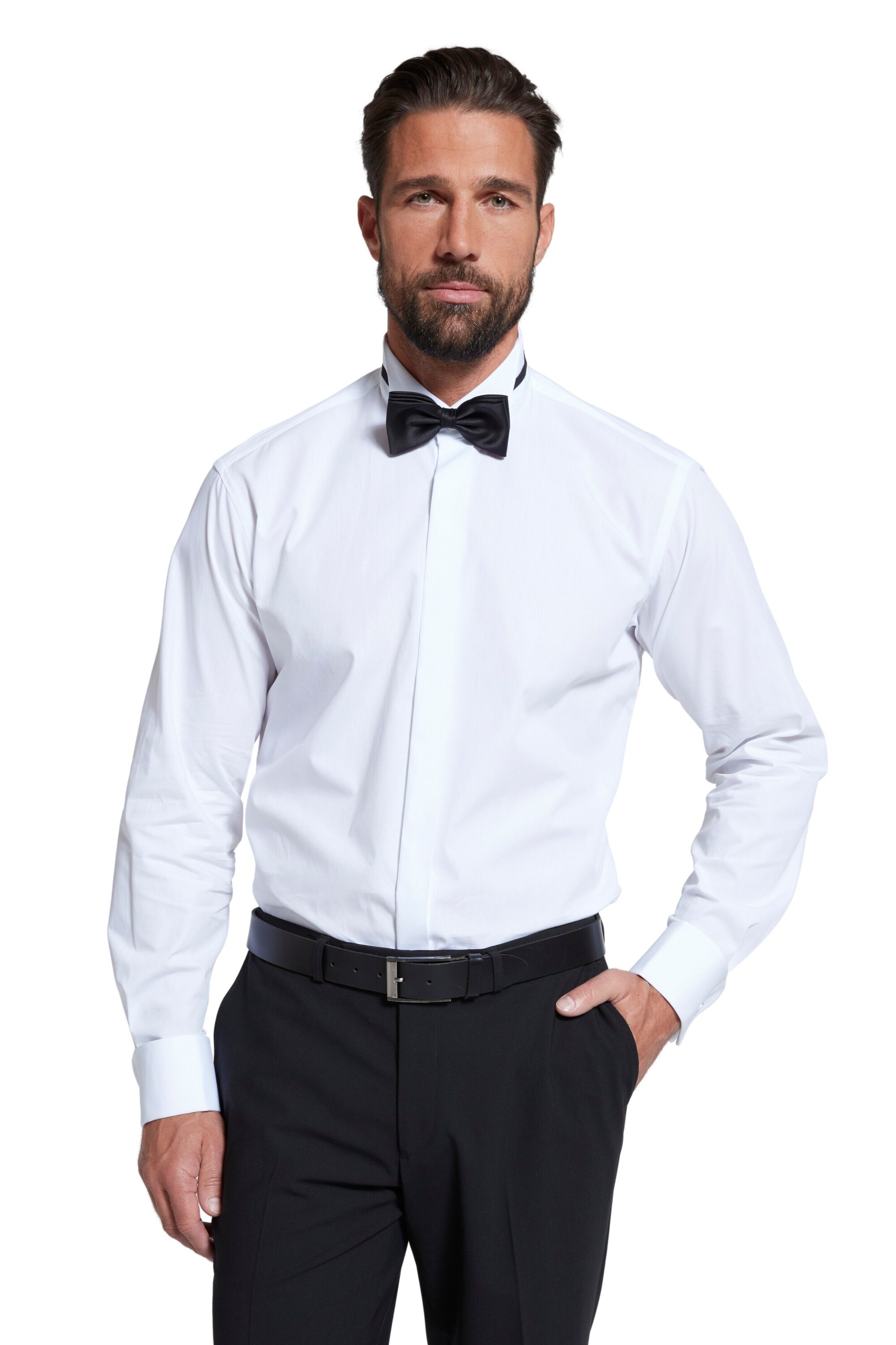 JP1880 Regular Fit Hemd in Weiß: Vorderseite