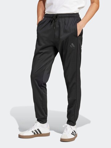 ADIDAS SPORTSWEAR Tapered Sportbroek in Zwart: voorkant