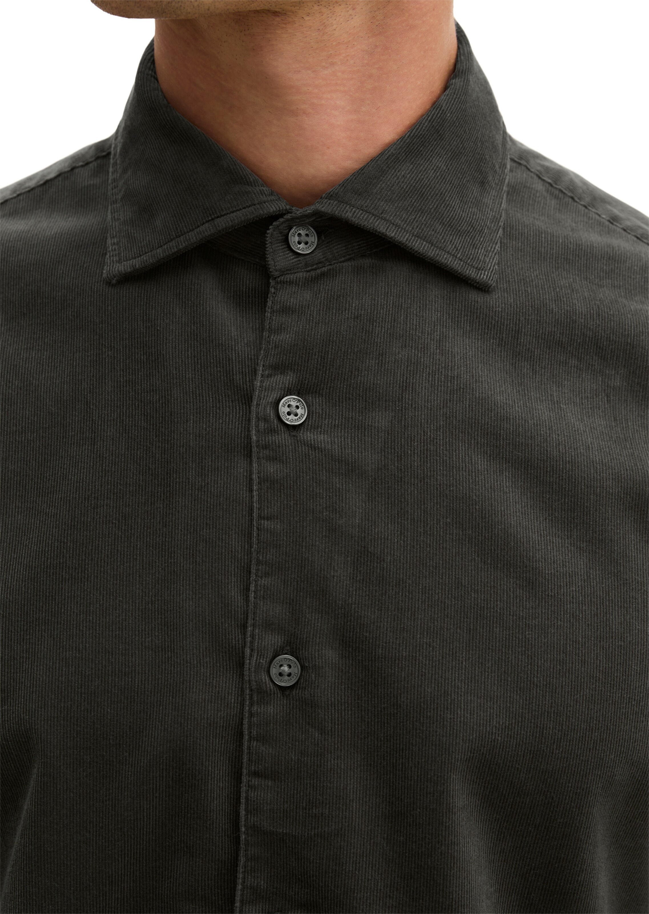 Marc O'Polo Regular fit Button Up Shirt in Brown: front