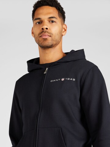 GANT Zip-Up Hoodie in Black