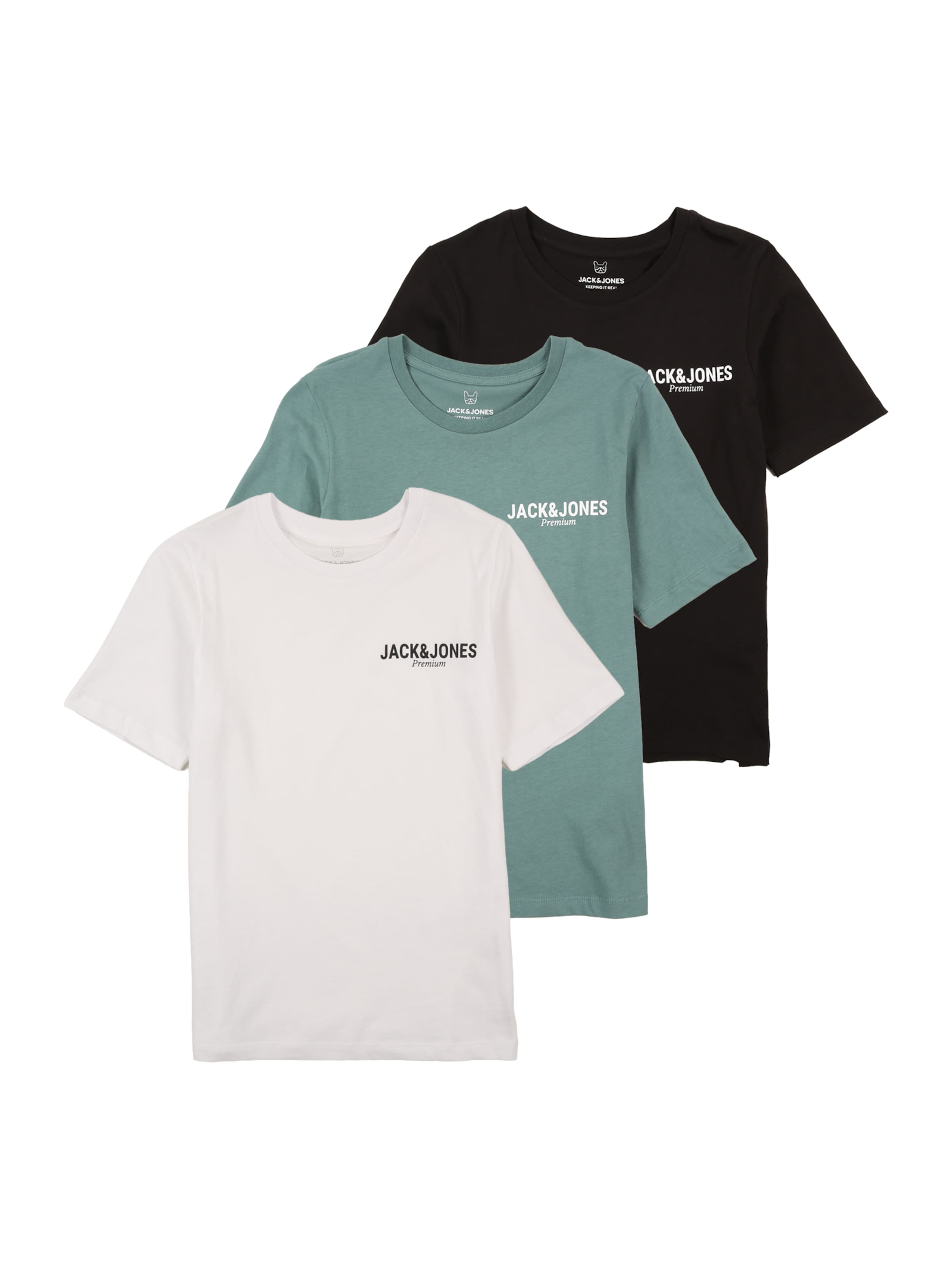 Jack & Jones Junior Футболка 'JPRBLAOSCAR' в Зеленый: спереди