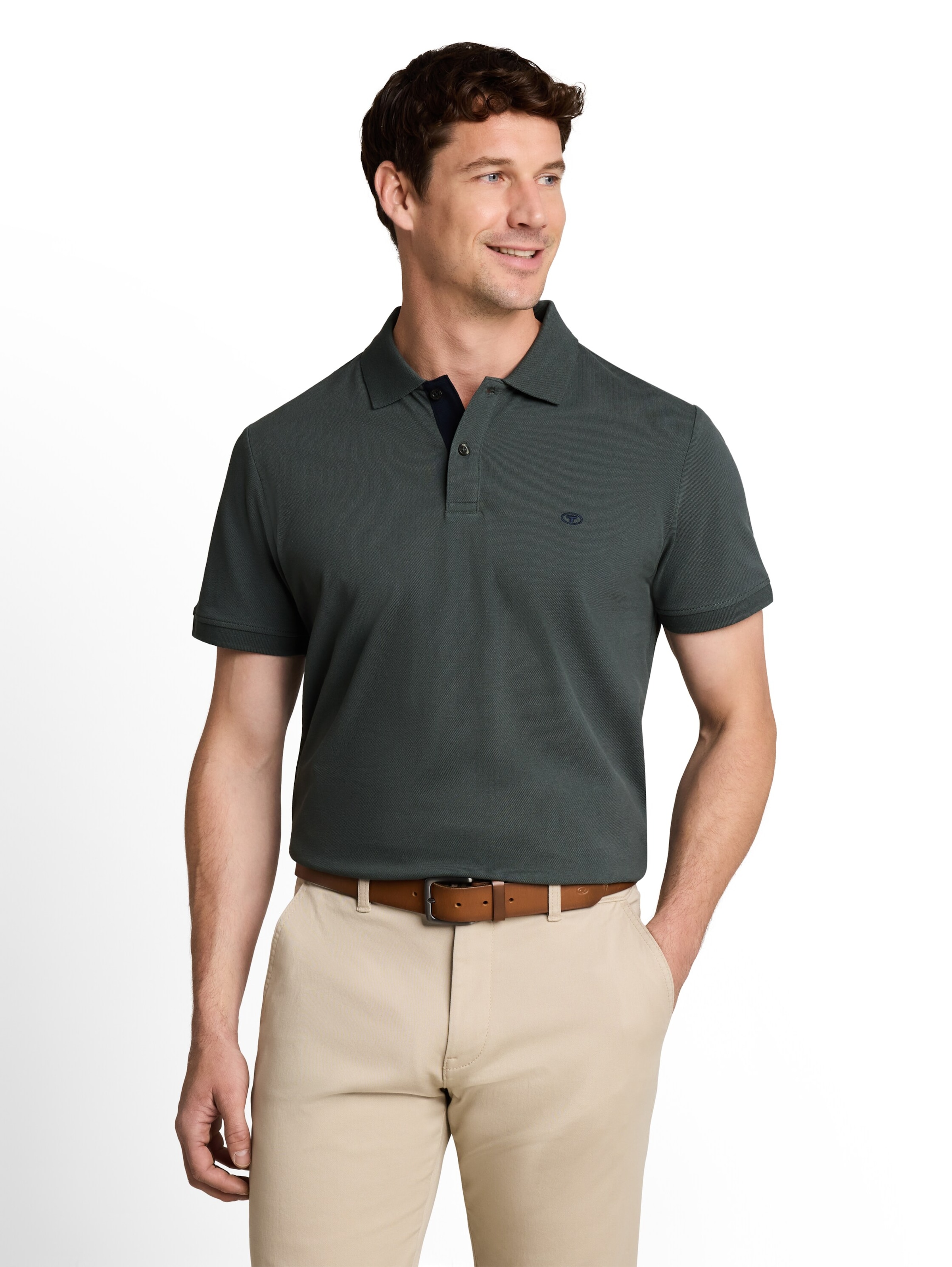TOM TAILOR Poloshirt in Grau: Vorderseite
