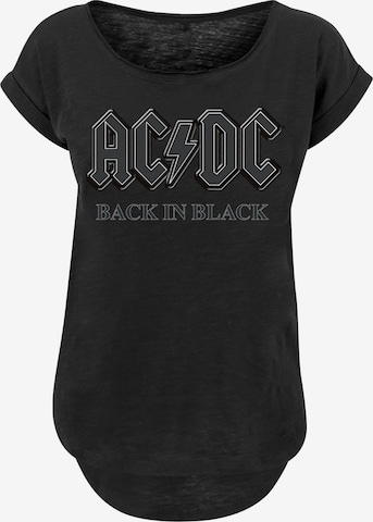 Maglietta 'ACDC Back in Black' di F4NT4STIC in nero: frontale