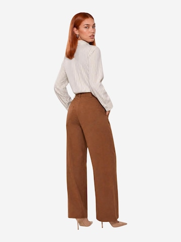 Regular Pantalon 'Pantaloni Cotone Dritti PE26085' I AM en marron