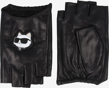 Karl Lagerfeld - Luvas com dedos 'Ikonik 2.0' em preto