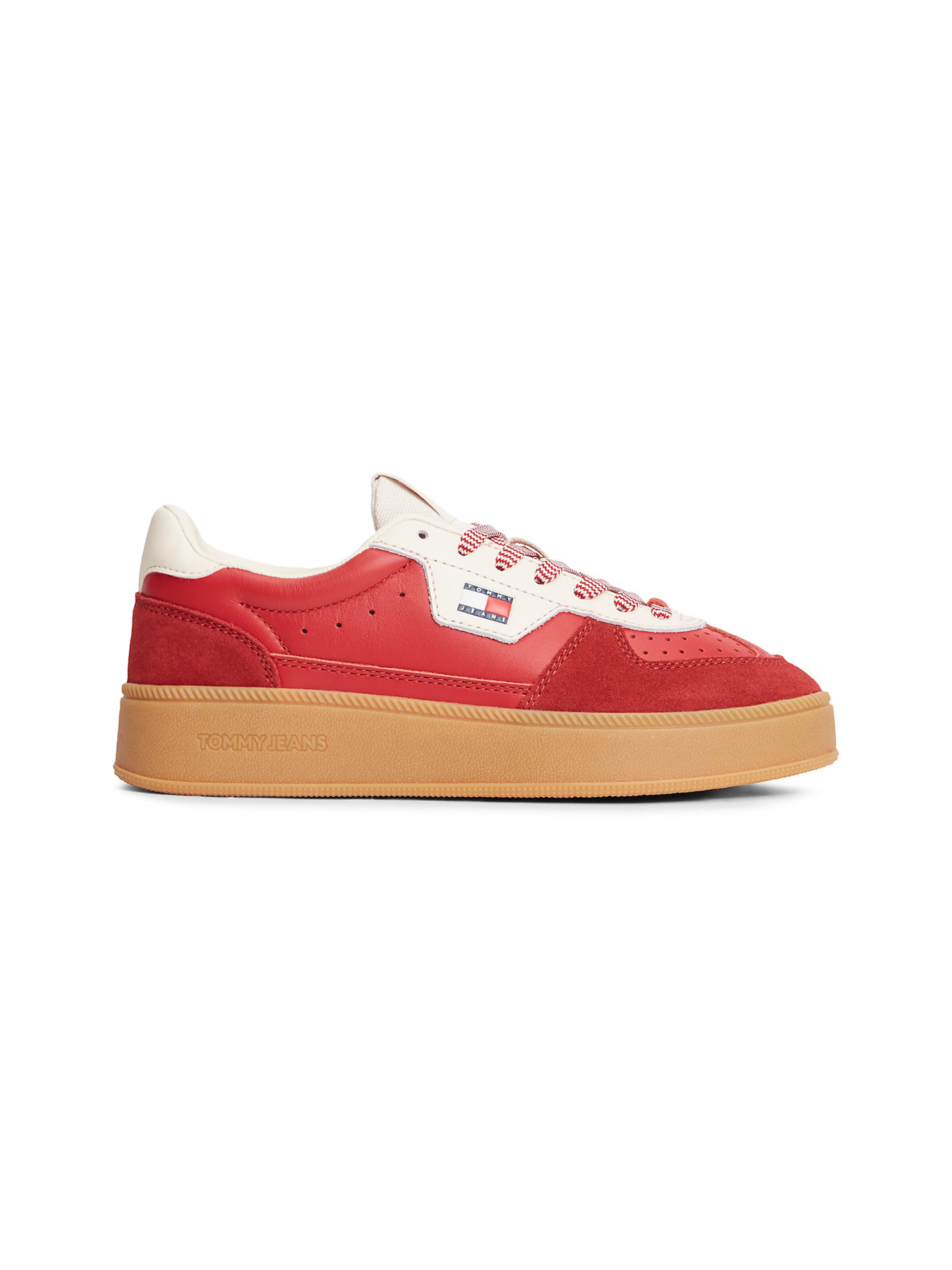 Baskets basses 'The Greenwich' Tommy Jeans en rouge