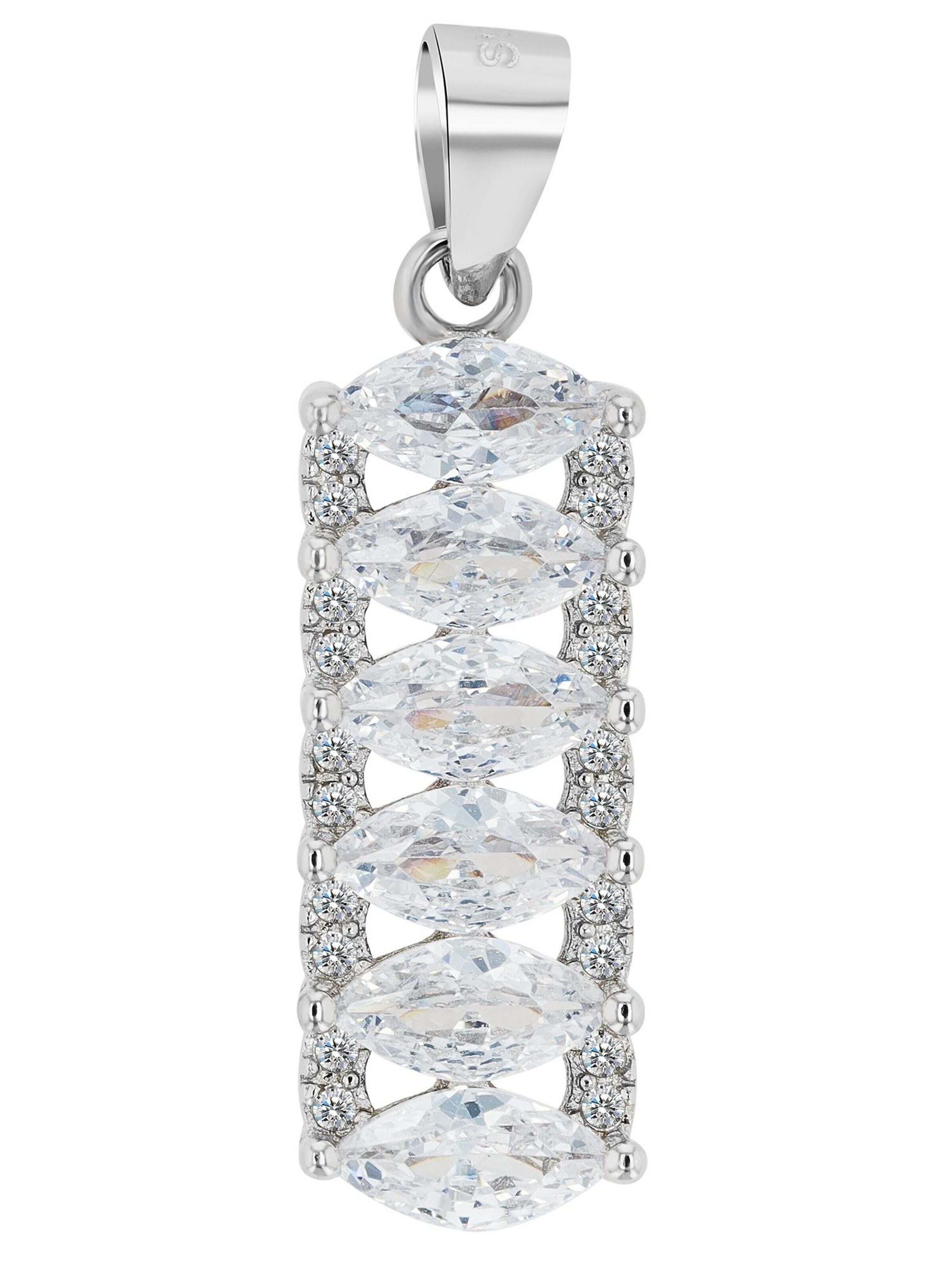 Akzent Pendant '"Ilana" aus 925 Sterlingsilber, rhodiniert, langlebig' in Silver