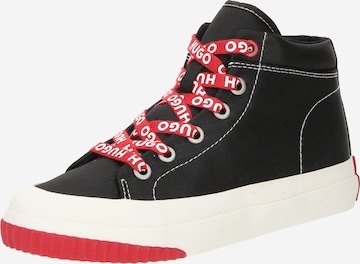Sneaker de la HUGO Red pe negru: față