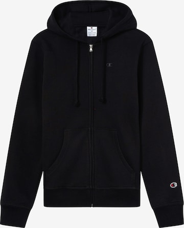 Champion Authentic Athletic Apparel Zip-Up Hoodie in Black: front