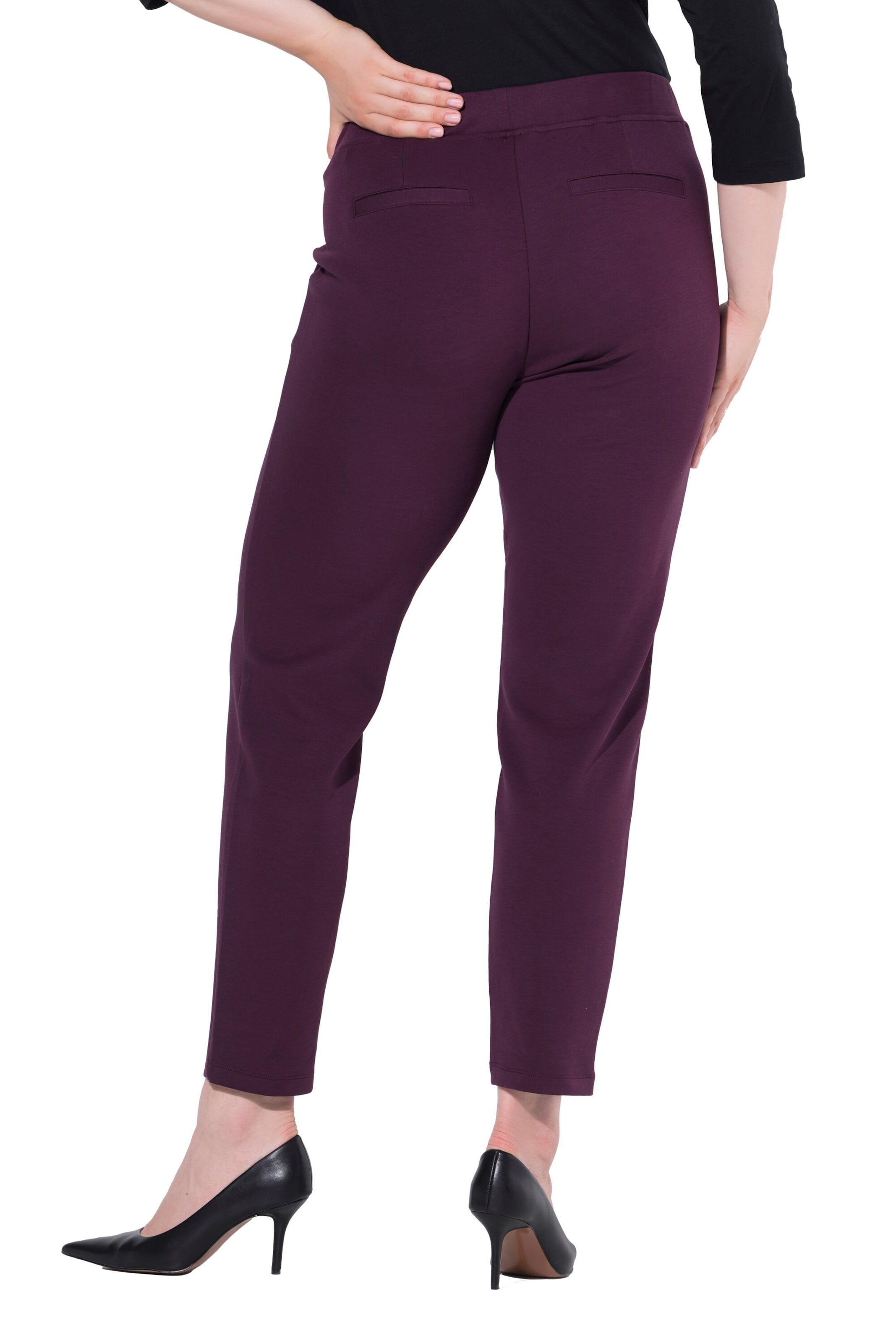 Ulla Popken Regular Trousers 'Punto Di Roma' in Purple