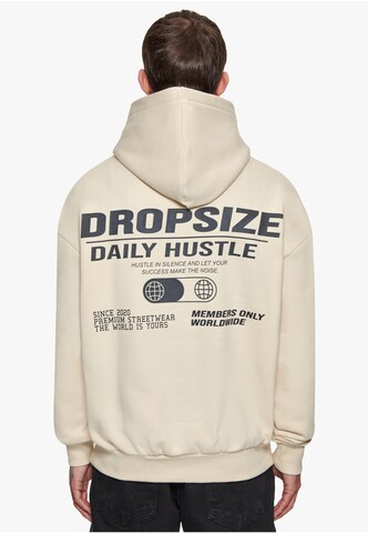 Dropsize Sweatshirt 'Hustle In Silence' in Beige: voorkant