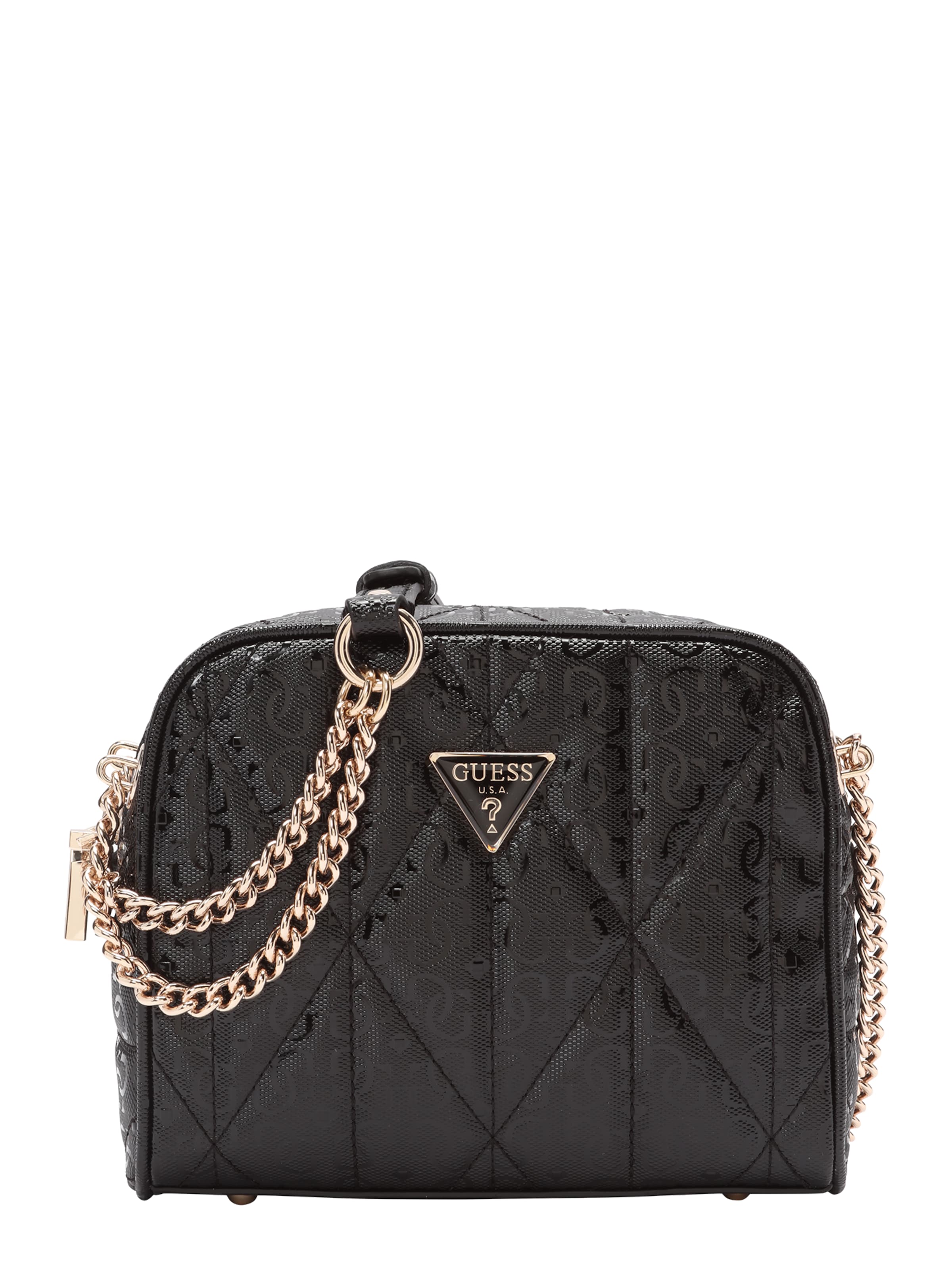 GUESS Taška přes rameno 'ALDINA CAMERA CROSSBODY' – černá: přední strana