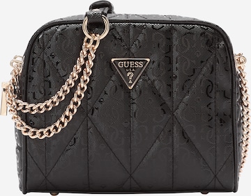 GUESS Umhängetasche 'ALDINA CAMERA CROSSBODY' in Schwarz: Vorderseite