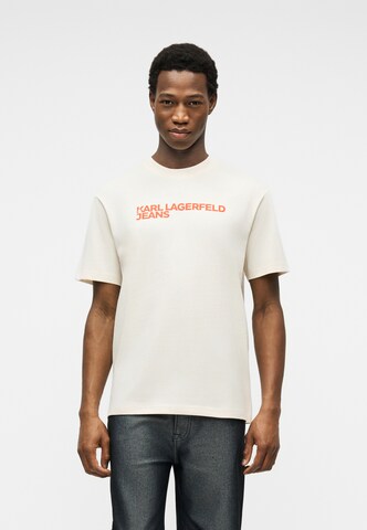 Tricou 'ESSENTIAL' de la KARL LAGERFELD JEANS pe alb: față