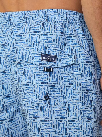 Hackett London Badeshorts 'Fish' in Blau