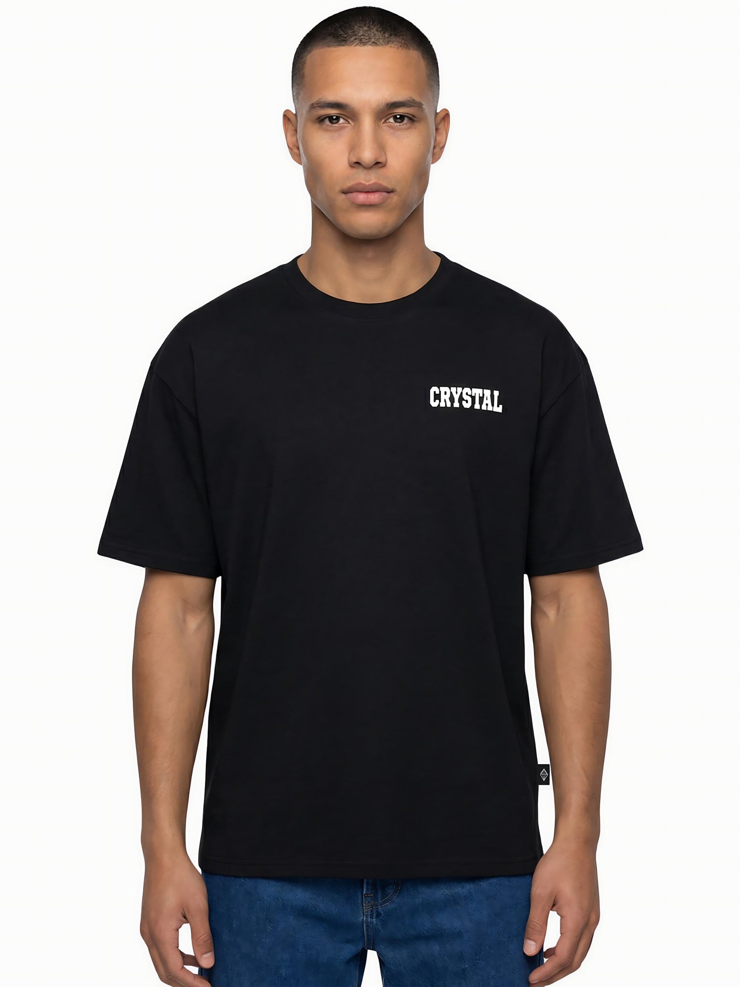 Crystal Paris Shirt 'Eagle' in Zwart: voorkant