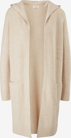 s.Oliver Knit Cardigan in Beige: front