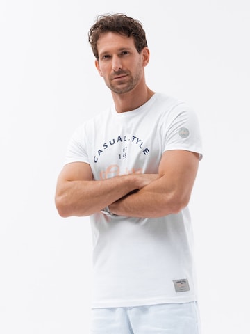 Ombre T-Shirt 'S1752' in Weiß: Vorderseite