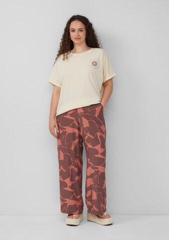 QS Wide leg Broek in Oranje