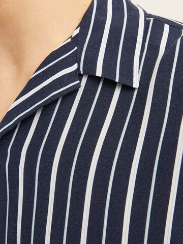 JACK & JONES Comfort fit Button Up Shirt 'Luke Aruba' in Blue