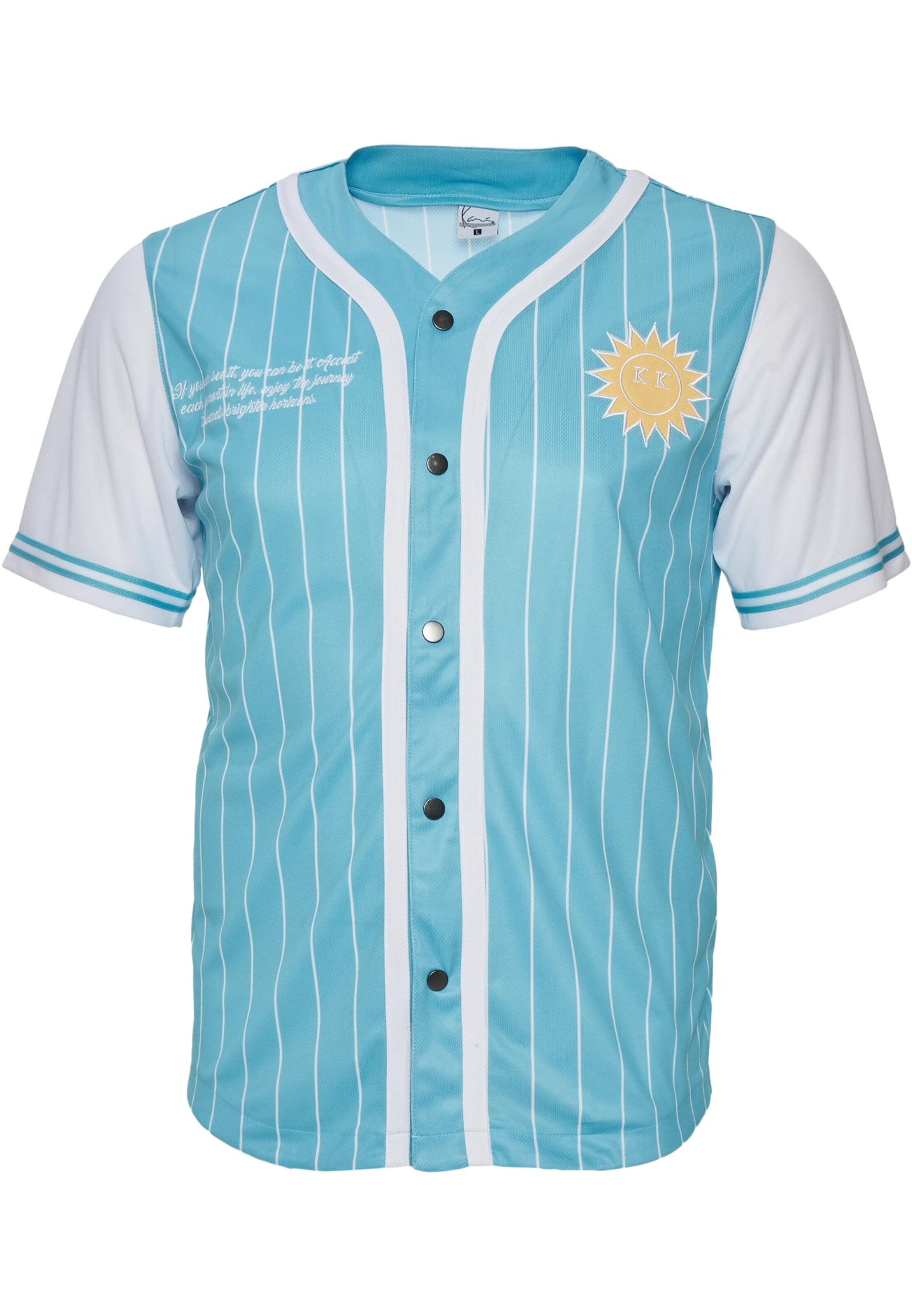 Camicia Karl Kani di colore turchese / giallo chiaro / nero / bianco, Visualizzazione prodotti