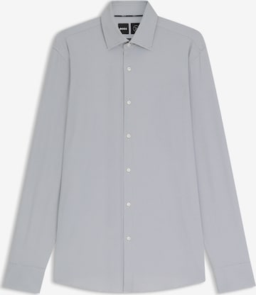 BOSS Regular Fit Hemd 'Hank ' in Grau: Vorderseite