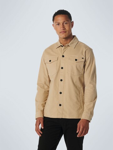 No Excess Comfort fit Button Up Shirt in Beige: front