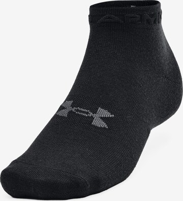UNDER ARMOUR Athletic Socks ' Essential ' in Black: front