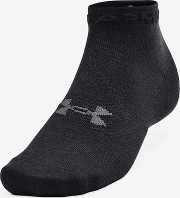 UNDER ARMOUR Athletic Socks ' Essential ' in Black: front