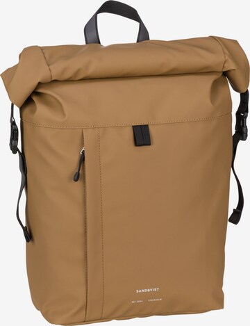 SANDQVIST Backpack ' Konrad' in Brown: front