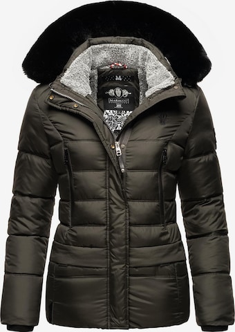 MARIKOO Winter Jacket 'Loveleen' in Grey: front