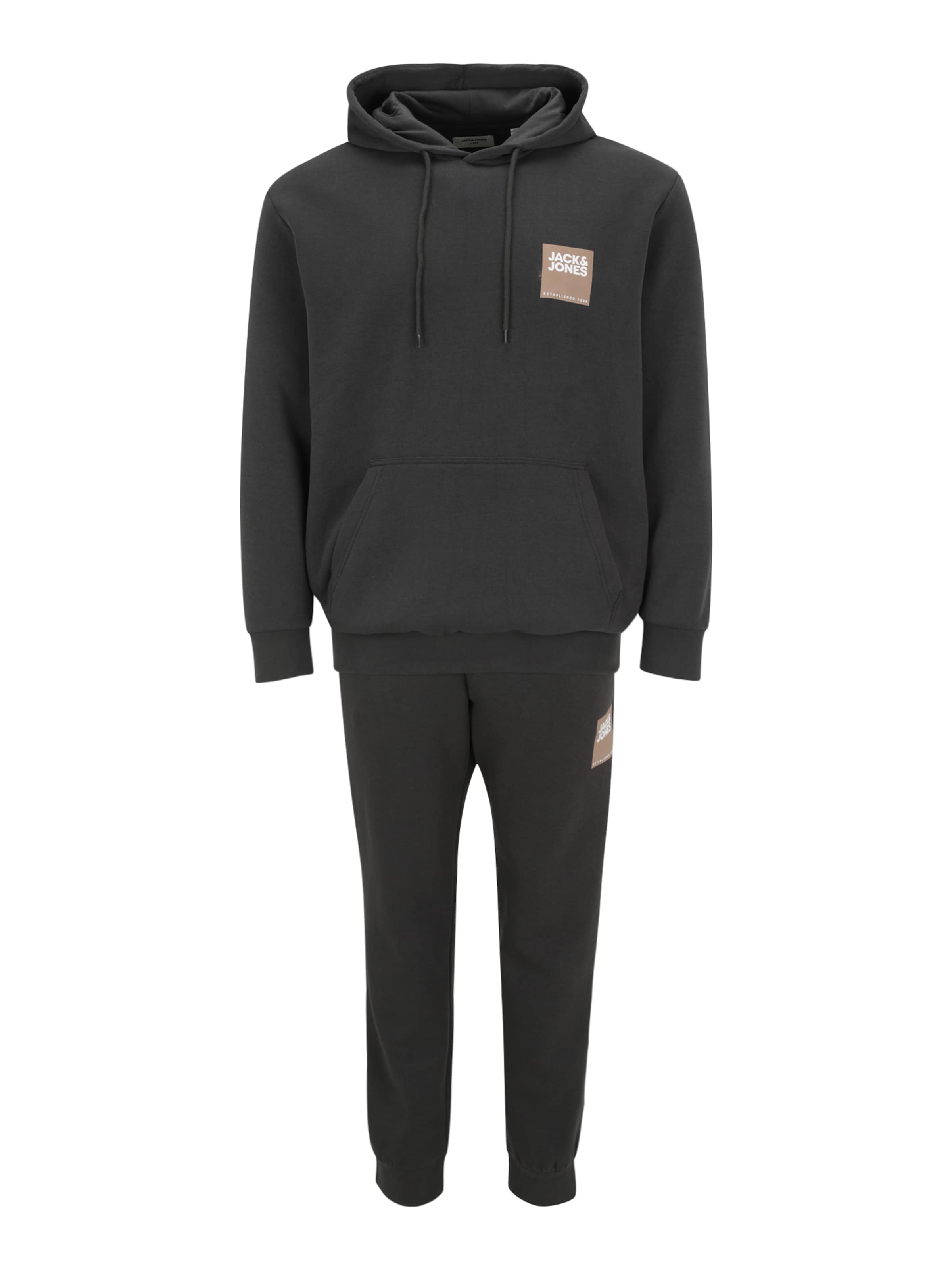 Jack & Jones PlusJogging komplet 'JJDRIVE' - siva boja: prednji dio