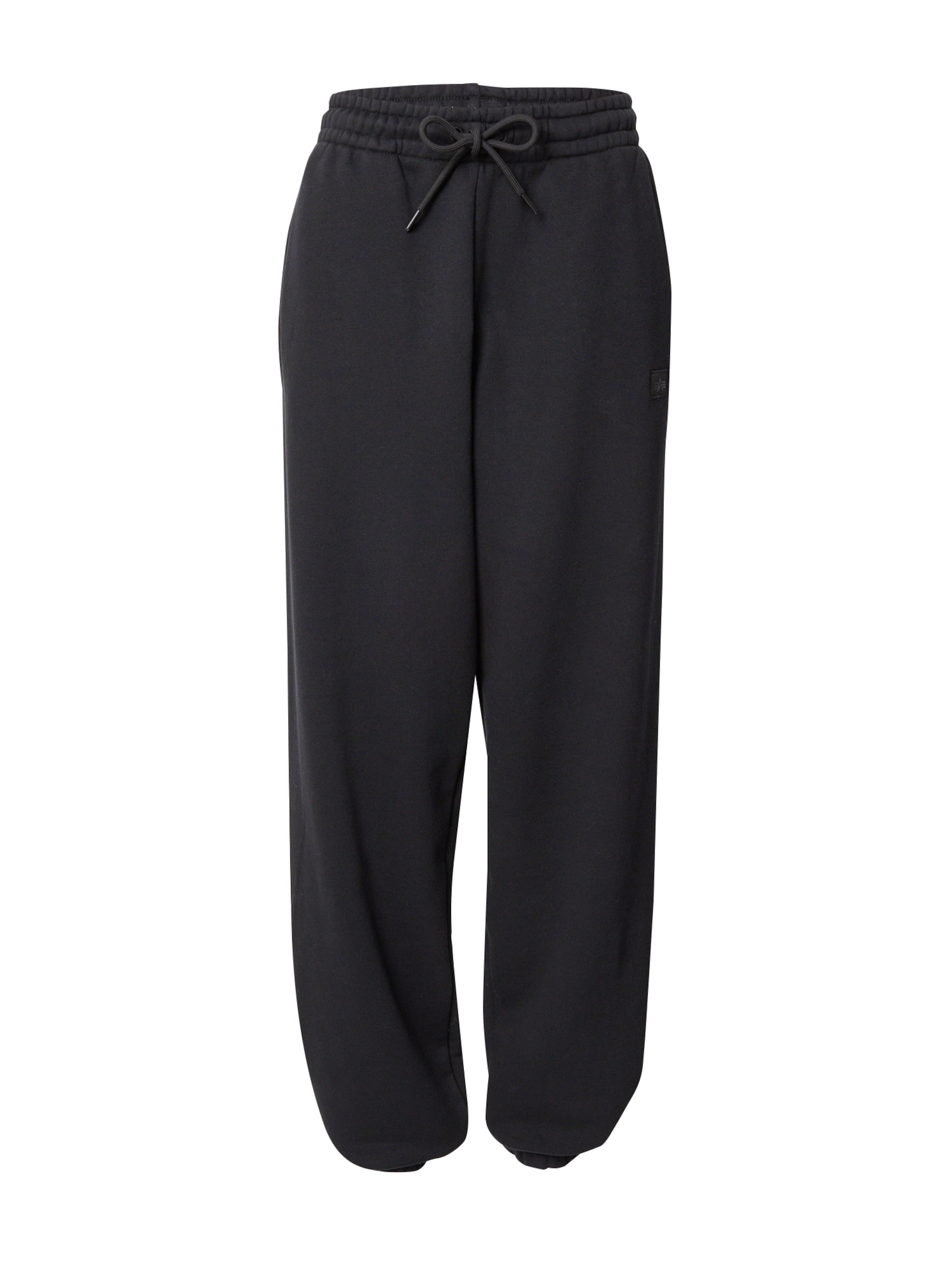 ALPHA INDUSTRIES Tapered Hose 'Essentials' in Schwarz: Vorderseite