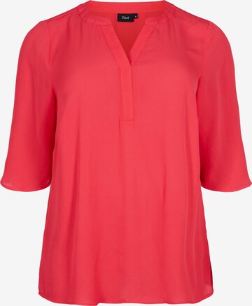 Zizzi Bluse 'EHUIJU' i pink: forside