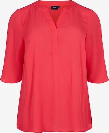 Camicia da donna 'EHUIJU' di Zizzi in rosa: frontale