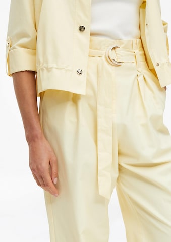 Wide Leg Pantalon à pince s.Oliver BLACK LABEL en jaune