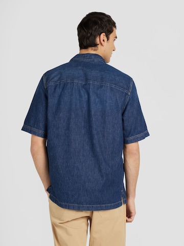 DIESEL - Regular Fit Camisa 'D-PAROSHORT' em azul