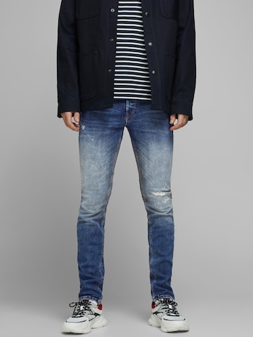 JACK & JONES Skinny Džínsy 'Glenn' - Modrá: predná strana