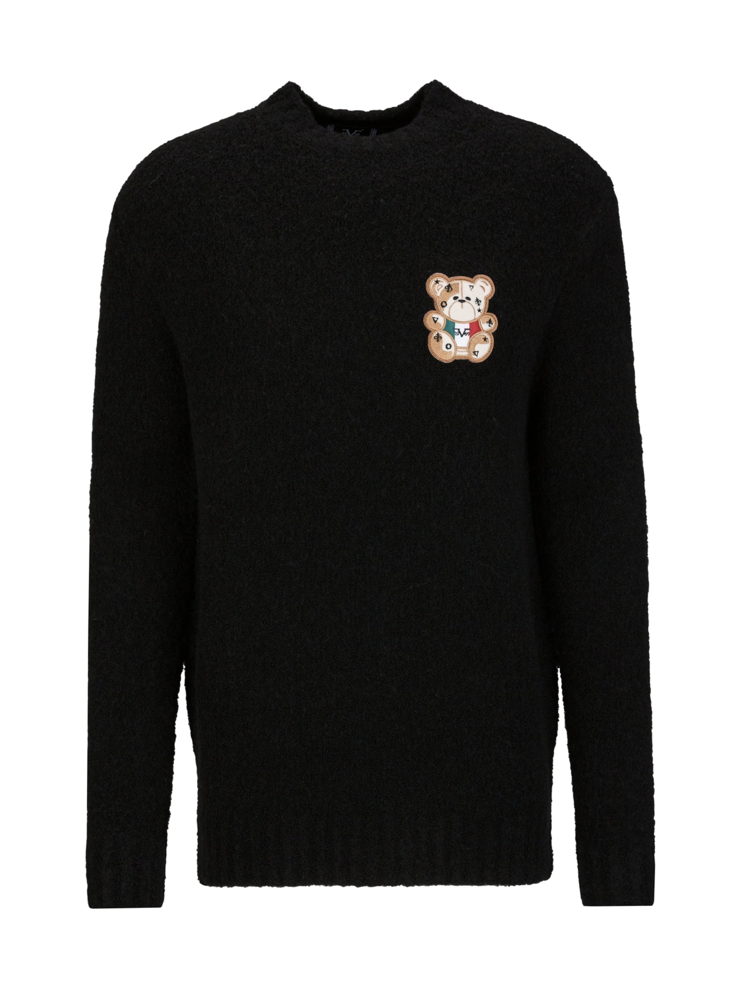 19V69 ITALIA Tröja 'Enrico Italian' i svart: framsida