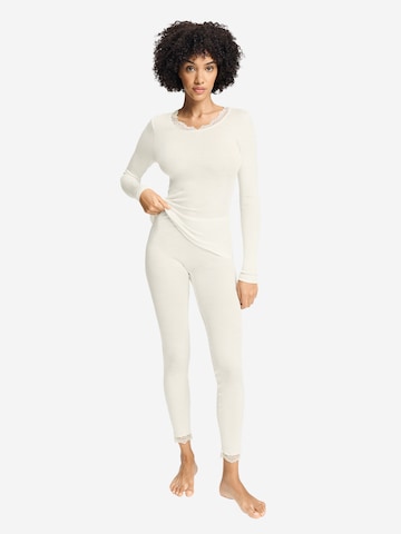 Hanro Shirt ' Woolen Lace ' in Wit
