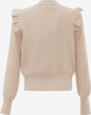 NAEMI Gebreid vest in Beige