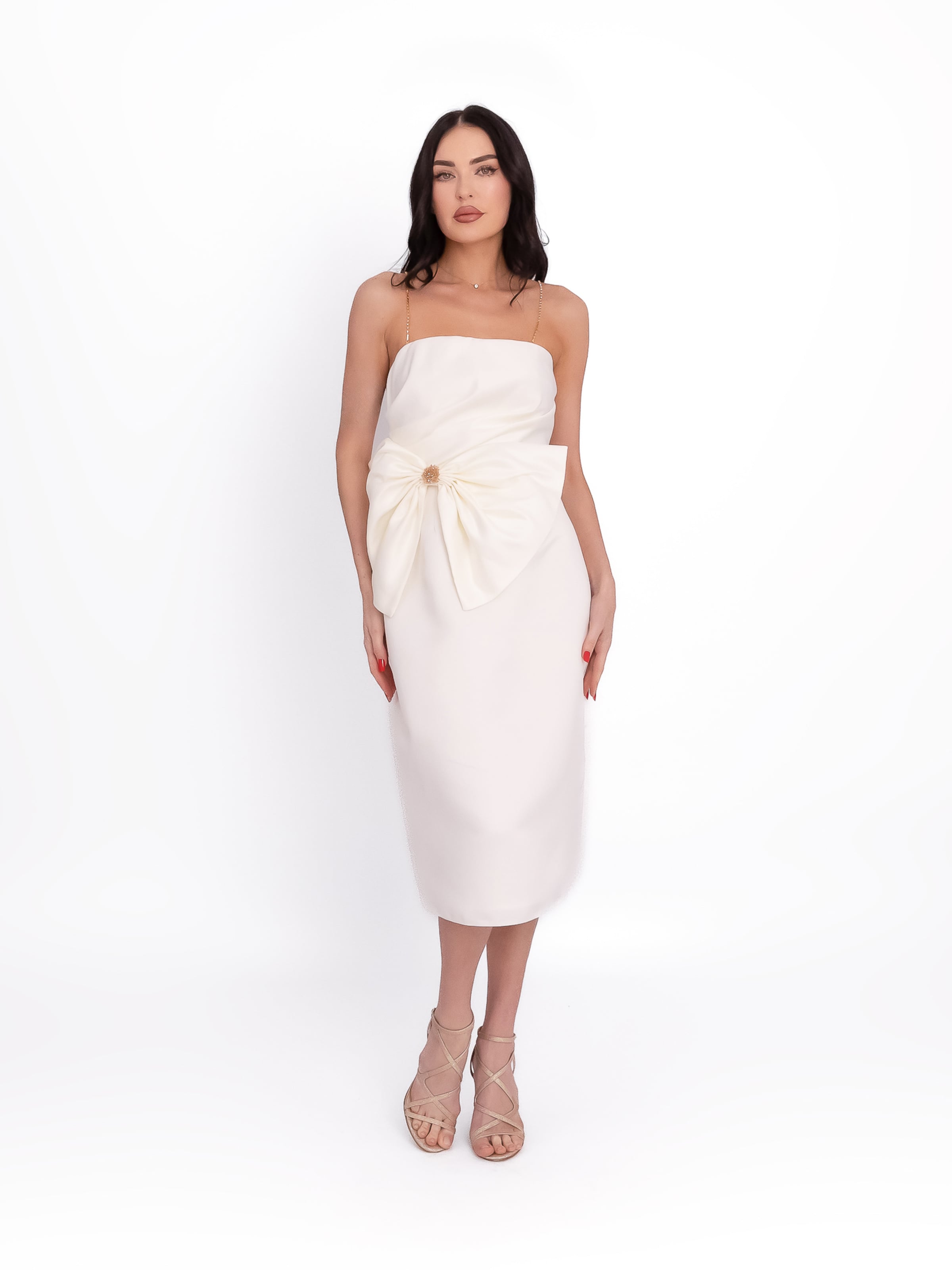 acob a porter Evening dress in White: front