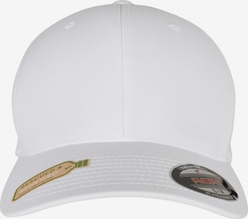 Cappello da baseball di Flexfit in bianco: frontale