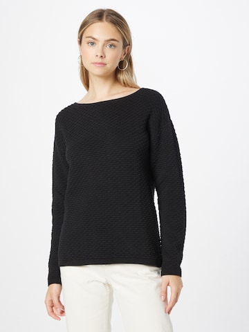 TOM TAILOR Sweater in Black: front